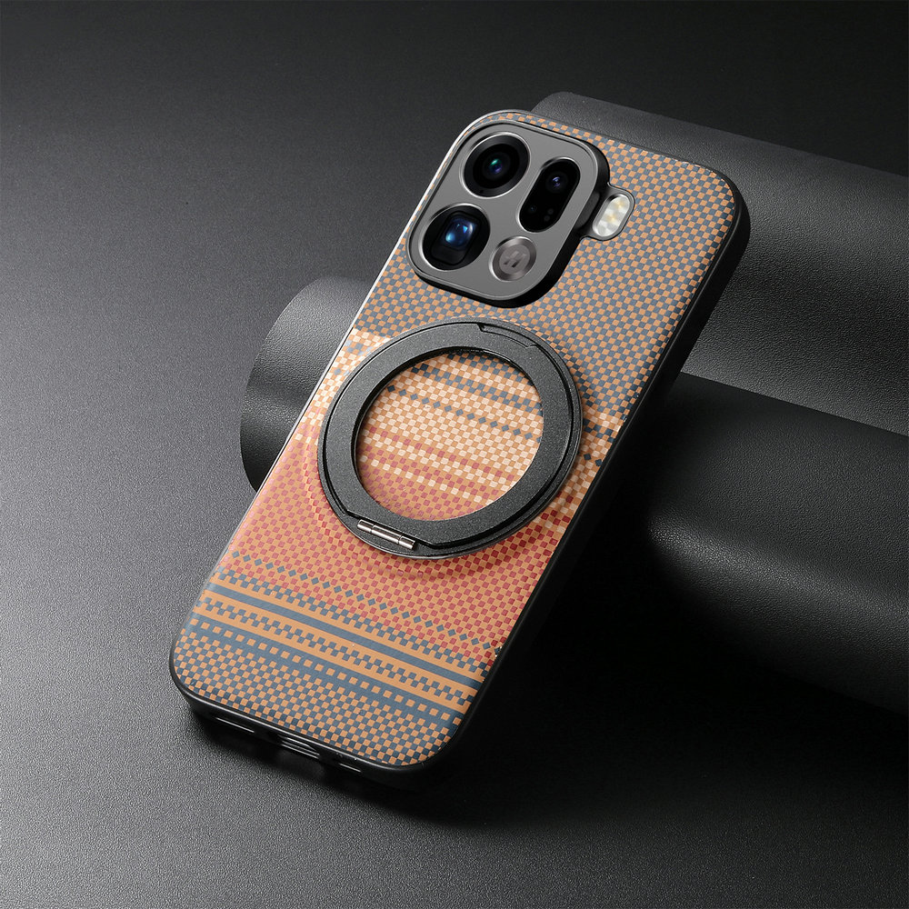 Leather X - 360 ° マグセーフ対応マットリングスタンド付きレザー携帯ケース OPPO Find X9