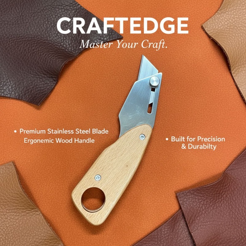 Leatherwork Knives - 台形ステンレス鋼革切断ナイフ手作り革工芸エッジトリミングツールDIY革製品切断ツール