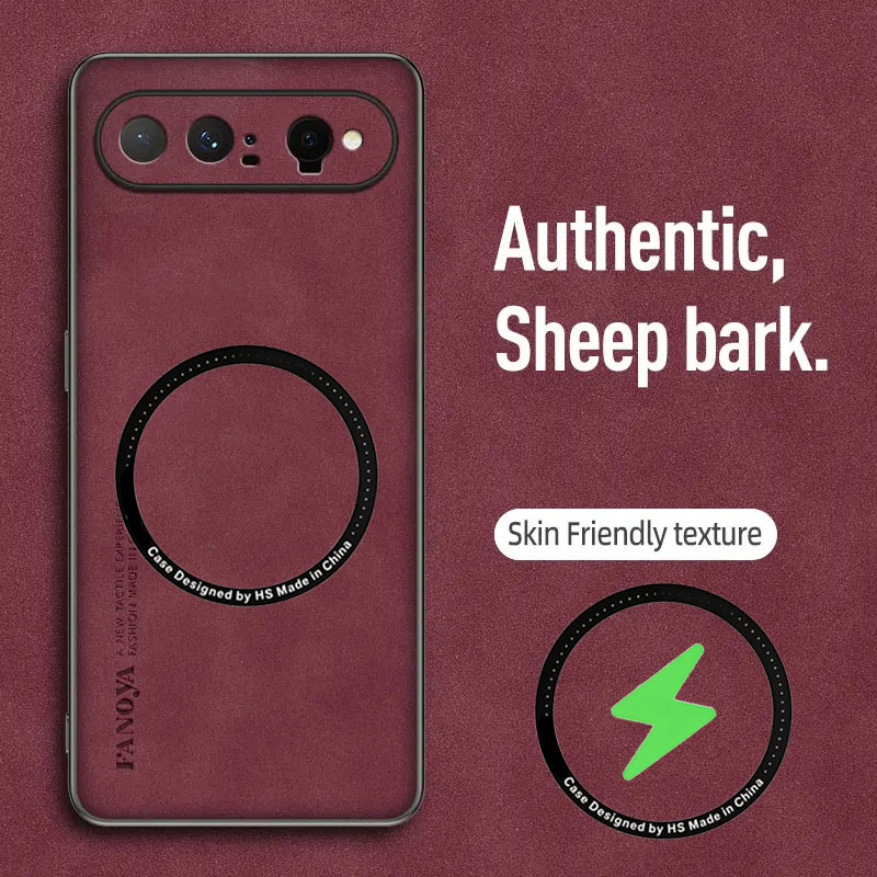 Leather X - HUAWEI Pura X View用 MagSafe対応ケース。磁石内蔵、衝撃吸収、マットTPUソフトフレーム、背面カバー。