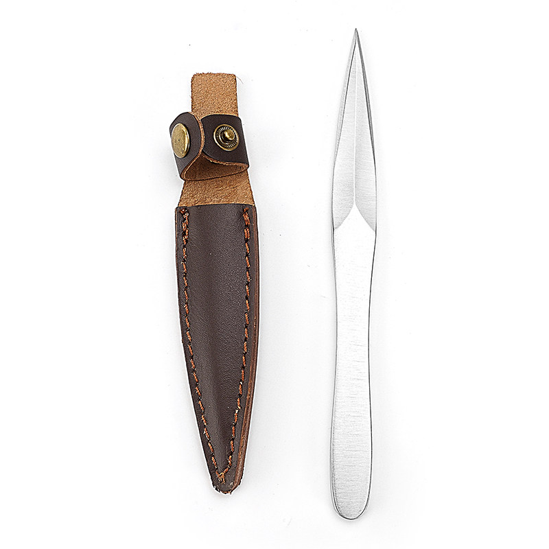 Leatherwork Knives - ステンレス製茶刀（革製カバー付き）プーアル茶用茶刀、中国茶道用アクセサリーツール、中国茶アクセサリー