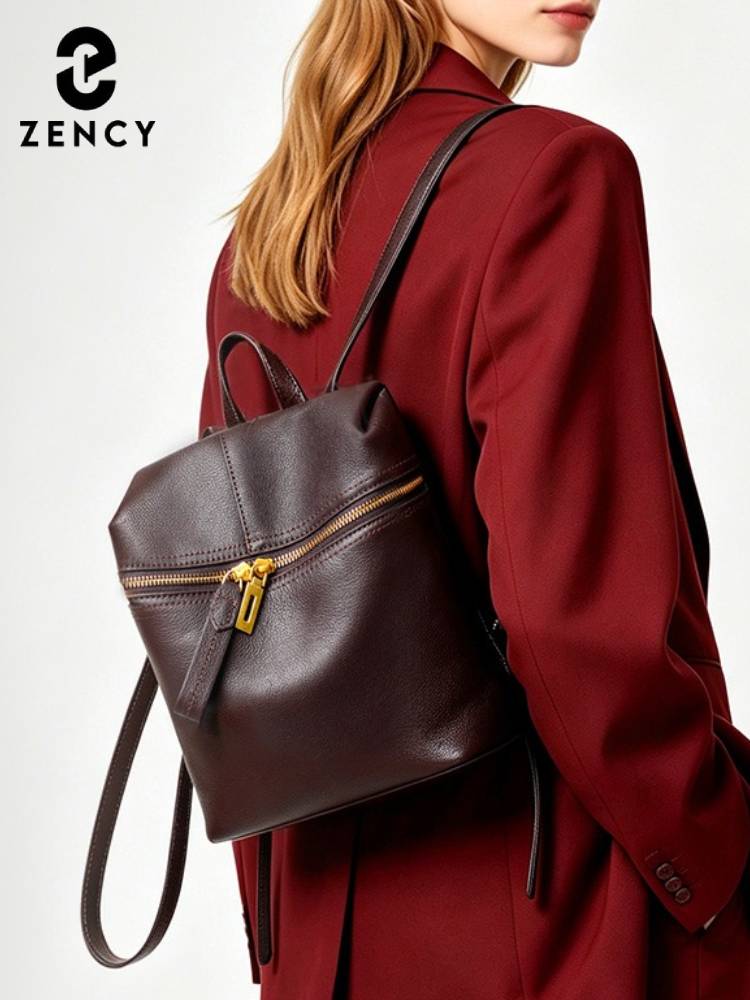Leather Work Womens Backpack - Zency ヴィンテージクラシックバッグ レディース 本革バックパック 大容量 通勤