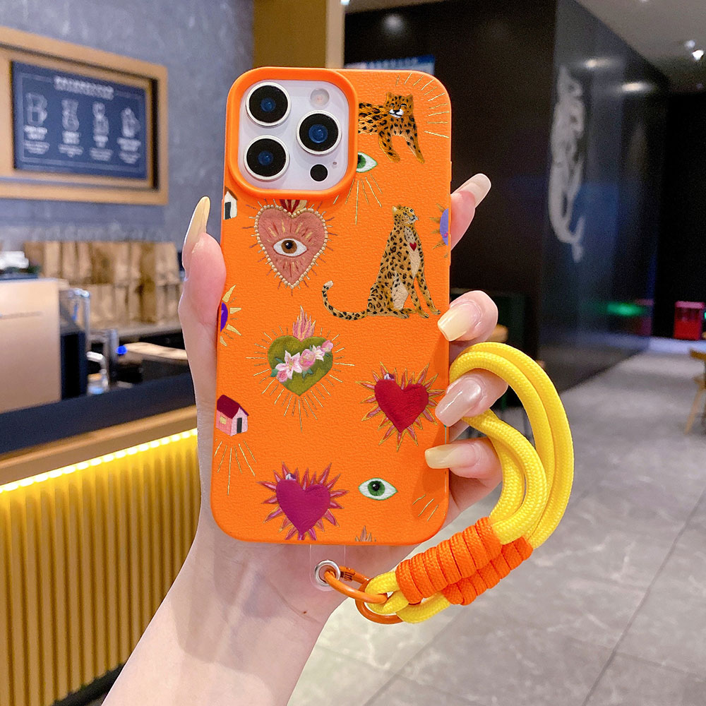 Leather X - レザーレオパード柄スマホケース iPhone 17 16 15 14