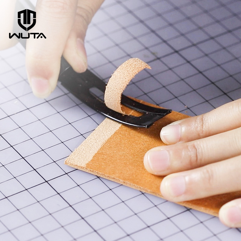 Leatherwork Knives - WUTA シャープレザー安全ベベラースキビングナイフ薄化切断カッターナイフ DIY レザークラフトツール 3 個交換スキバー