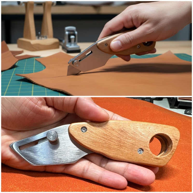 台形ステンレス鋼革切断ナイフ手作り革工芸エッジトリミングツー - Leatherwork Knives のレビューと価格