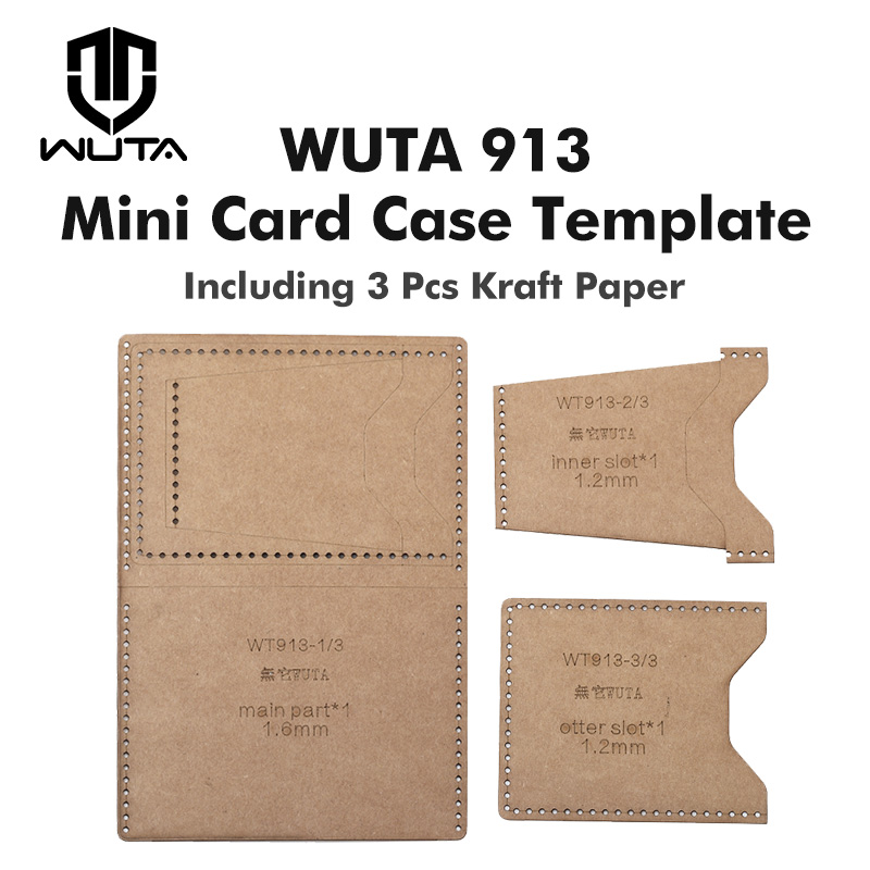Wuta 913-革製カードケース,クラフト紙モデル,水平, - Leatherwork Accessories のレビューと価格