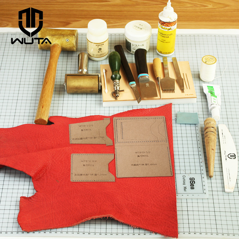 Wuta 913-革製カードケース,クラフト紙モデル,水平, - Leatherwork Accessories のレビューと価格