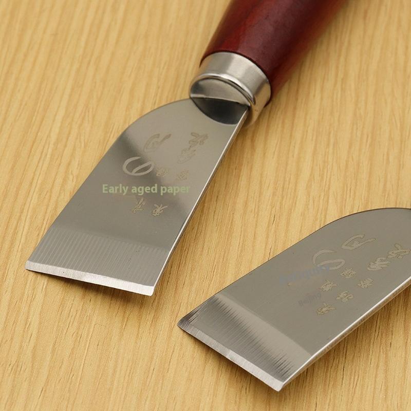 【新品】革漉きナイフ 木製ハンドル付き革漉きナイフ DIYレ - Leatherwork Accessories のレビューと価格