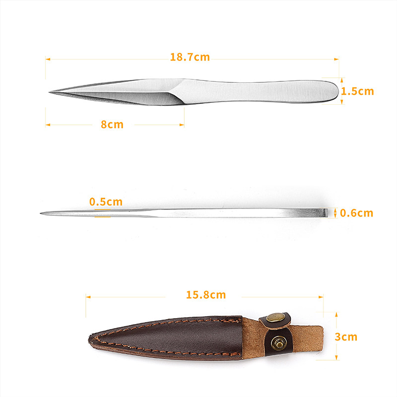 ステンレス製茶刀（革製カバー付き）プーアル茶用茶刀、中国茶道 - Leatherwork Knives のレビューと価格