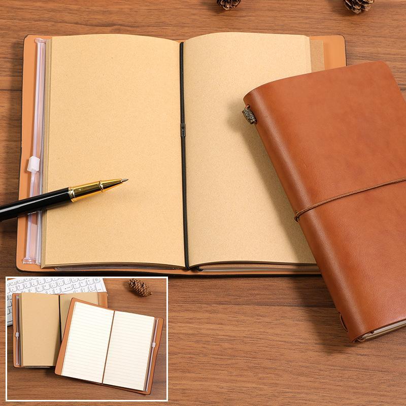 ホットヴィンテージPUレザー詰め替え可能ノートブックソフトカ - Leatherwork Books のレビューと価格