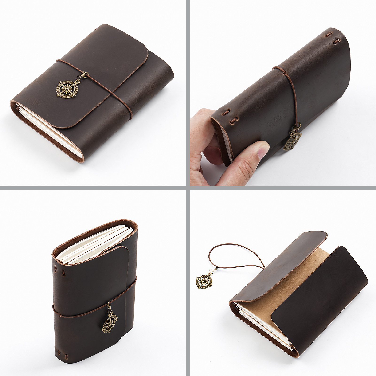 新着トリプルフォールド TN トラベラーズノート本牛革ヴィン - Leatherwork Books のレビューと価格