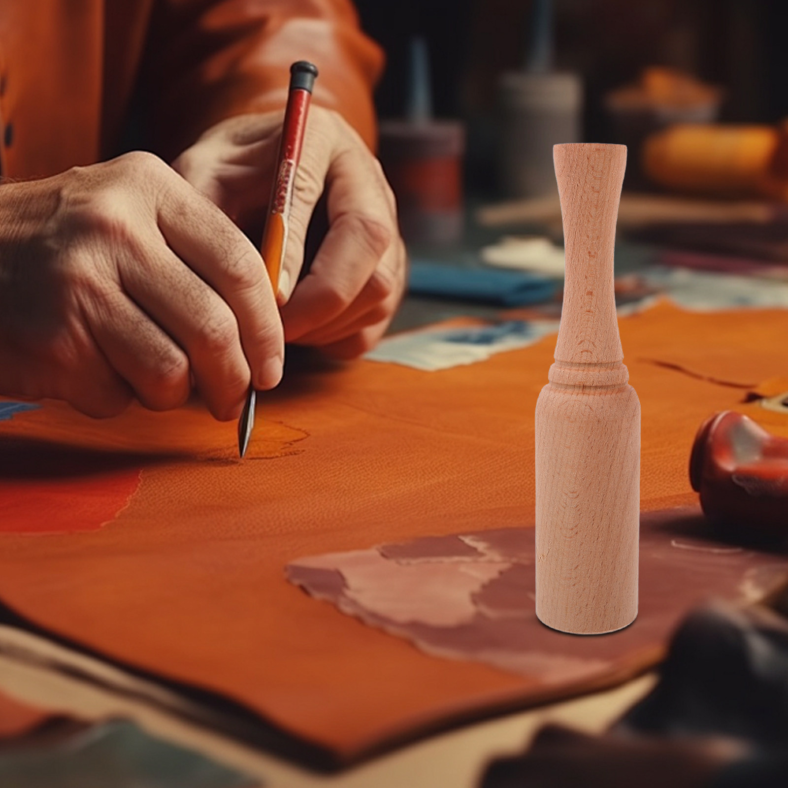 コンパクトで軽量な木製ハンマー、革細工、木彫り、ジュエリー製 - Leatherwork Mallet のレビューと価格