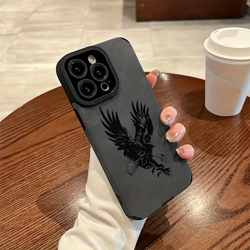 ブラックイーグル柄レザーシリコン製iPhoneケース（iPh - Leather X のレビューと価格