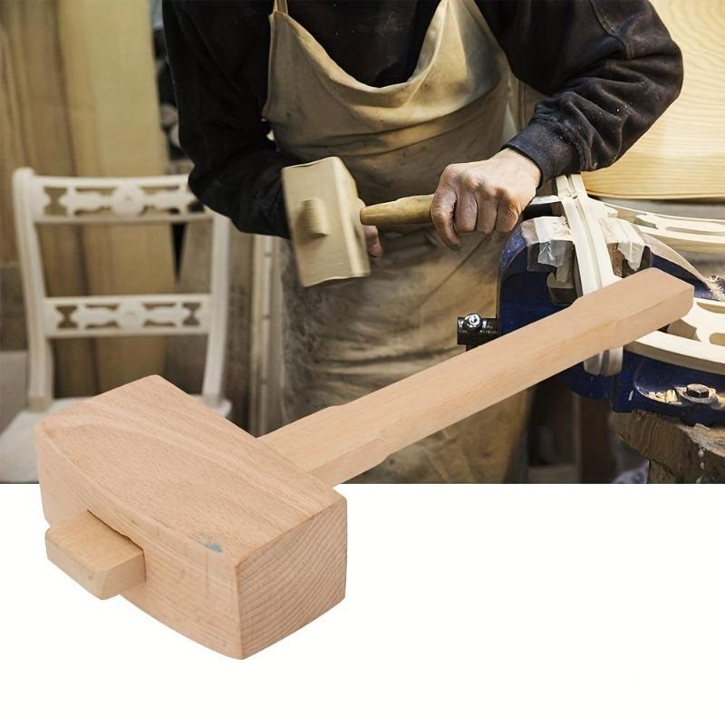 1Pc DIY レザービーチ無垢材木工マレット大工ツールハン - Leatherwork Mallet のレビューと価格