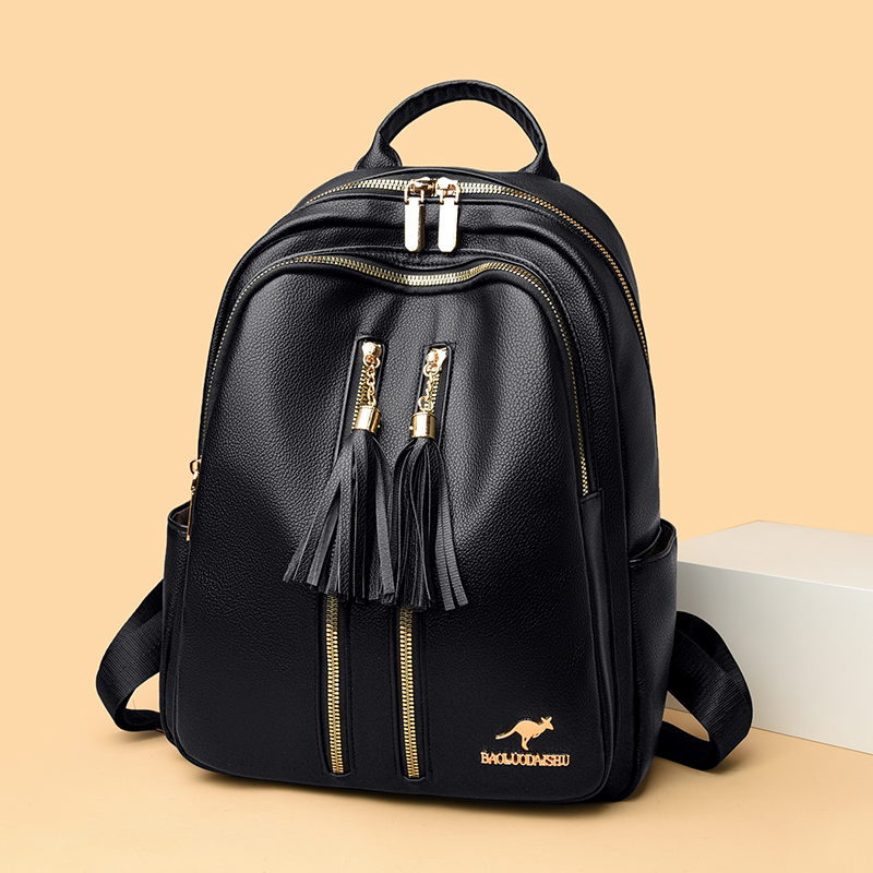 2026年新作ファッション無地レディース大容量PUレザーバッ - Leather Work Womens Backpack のレビューと価格
