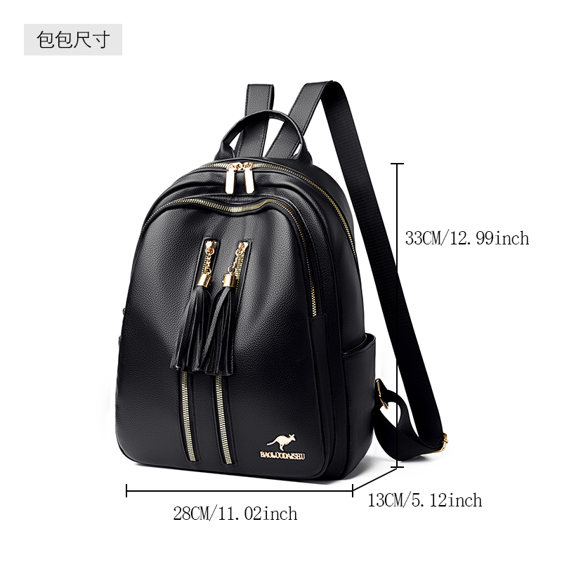 2026年新作ファッション無地レディース大容量PUレザーバッ - Leather Work Womens Backpack のレビューと価格