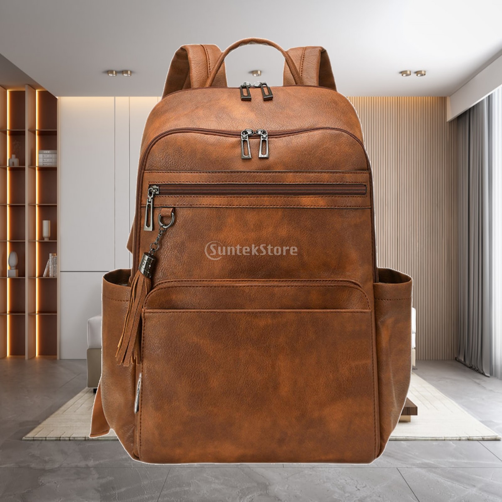 高級PUレザー製レディーストラベルバッグ、コンバーチブルバッ - Leather Work Womens Backpack のレビューと価格
