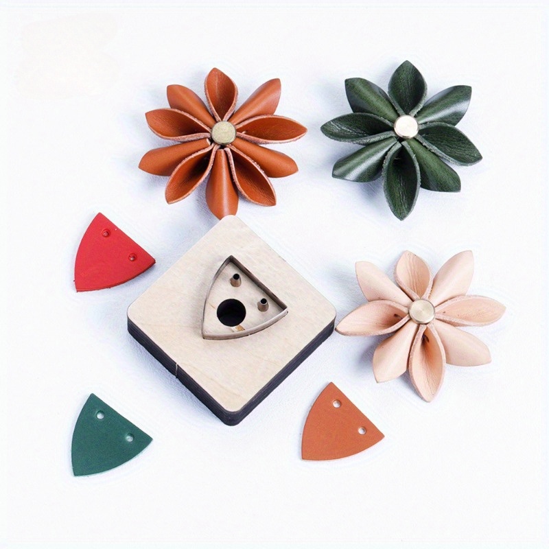 革裁断型抜き 花びら型 木製型抜き DIY革工芸ツール 3D - Leatherwork Accessories のレビューと価格