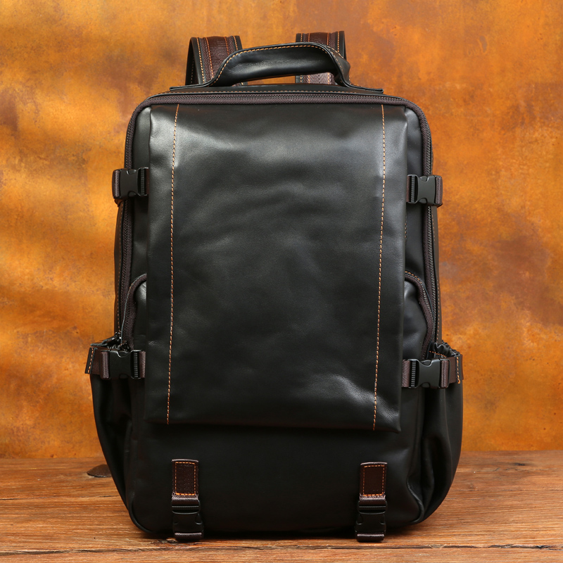 男性と女性のためのレトロな牛革のバックパック,革のトラベルバ - Leather Work Womens Backpack のレビューと価格